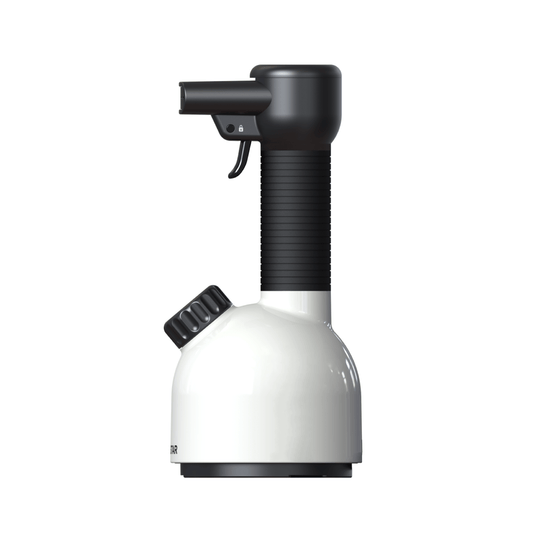 White handheld steamer