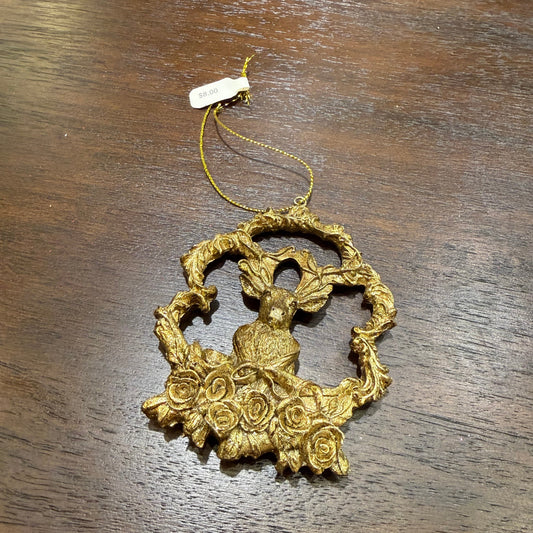 Metallic Gold Crest Ornament (2 styles)