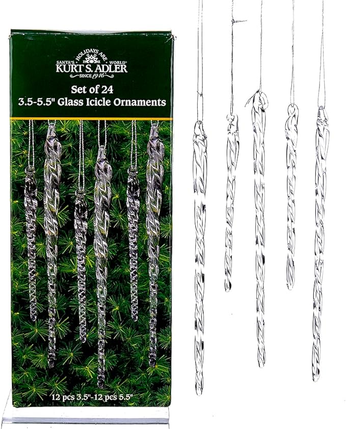 Kurt Adler 3.5" & 5.5" Icicle Set