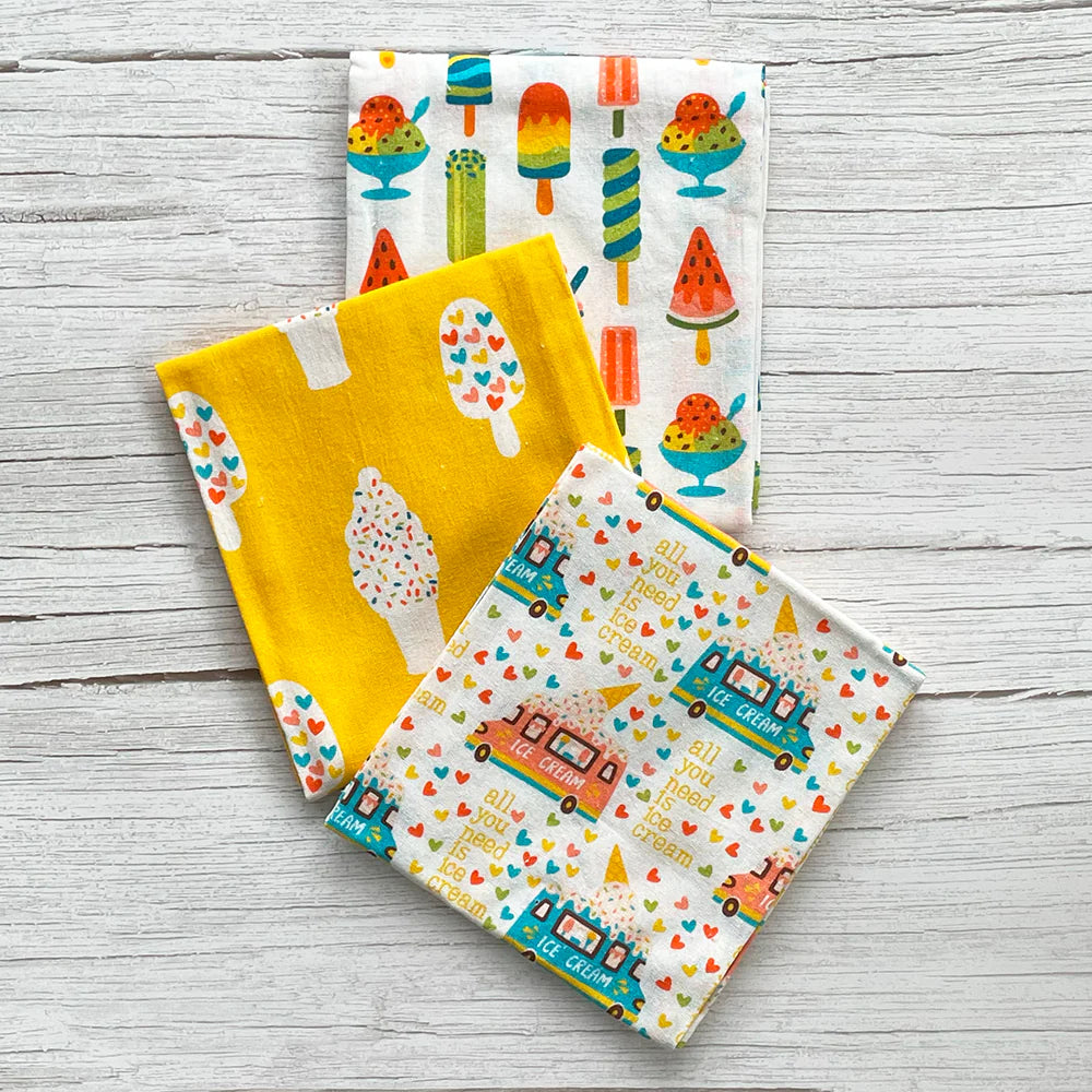 Ice Cream Flour Sack Towel - 3 Styles
