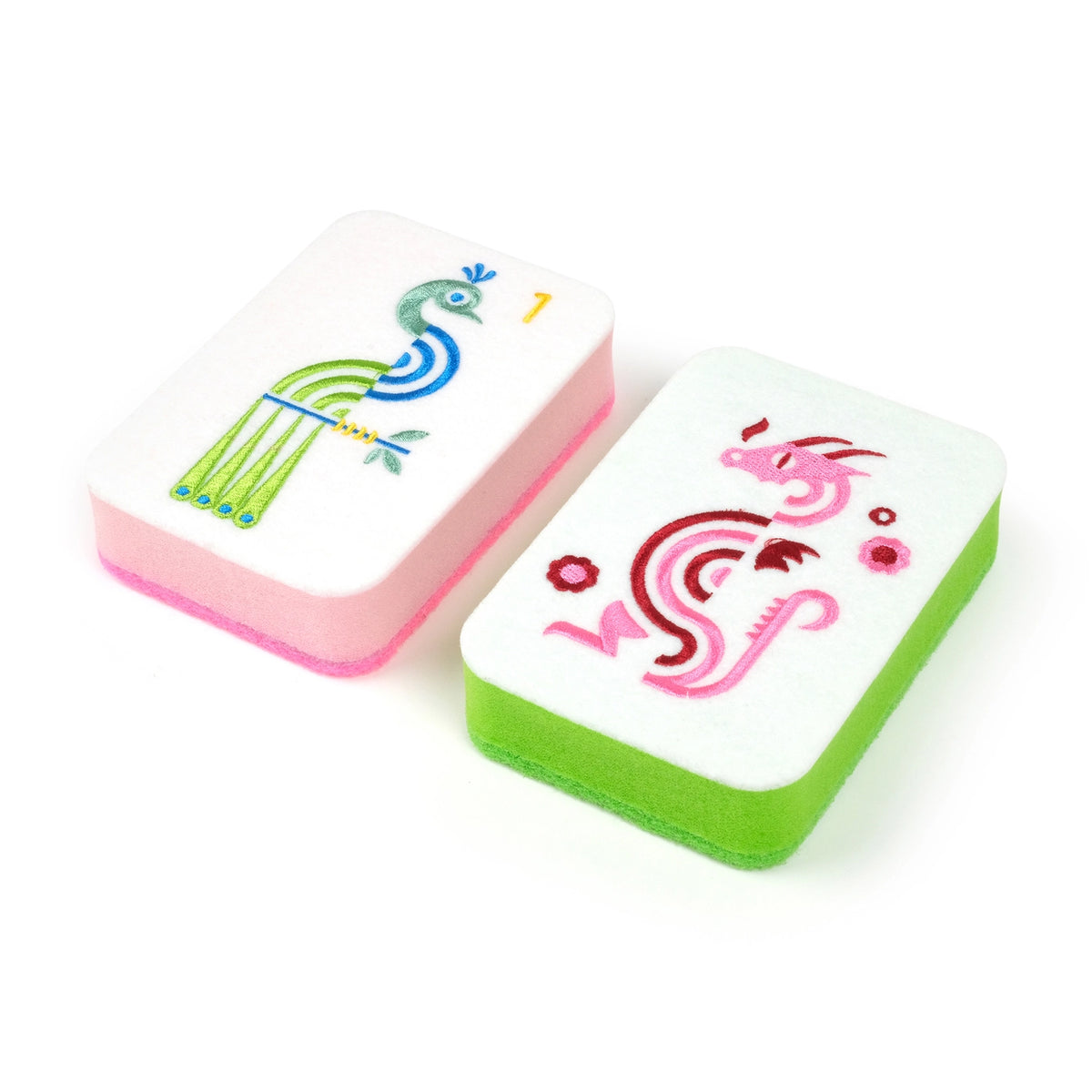 Play Dirty Mahjong Tile Kitchen Sponges