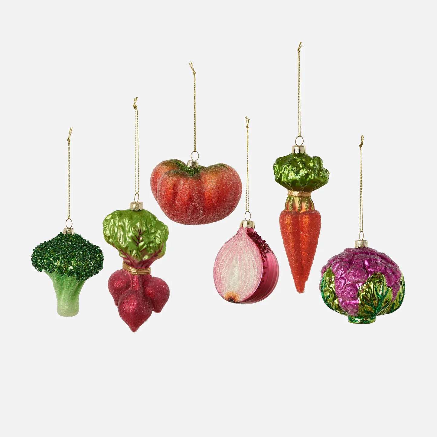 Glass Vegetable Ornament - 6 Styles