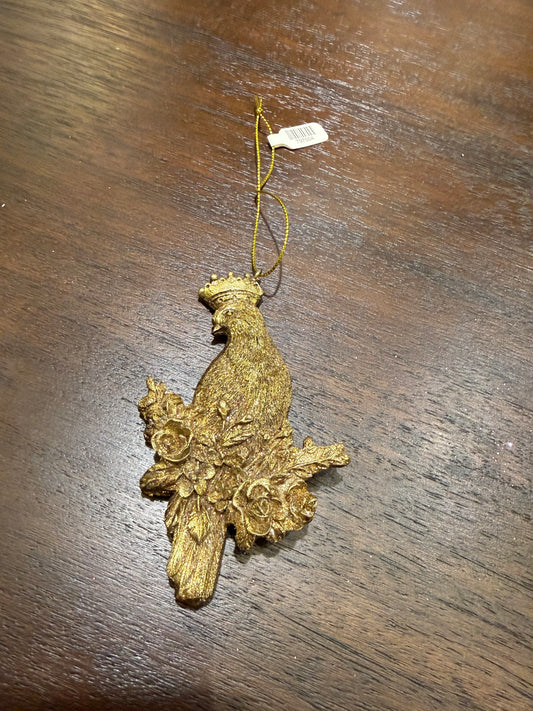 Metallic Gold Crest Ornament (2 styles)