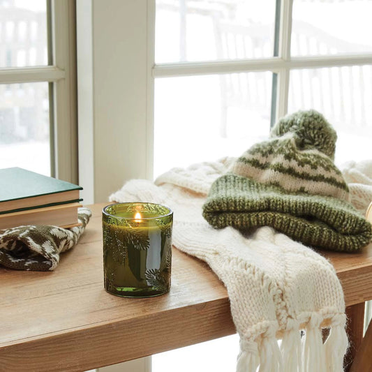 Frasier Fir Molded Green Glass Candle 6.5oz