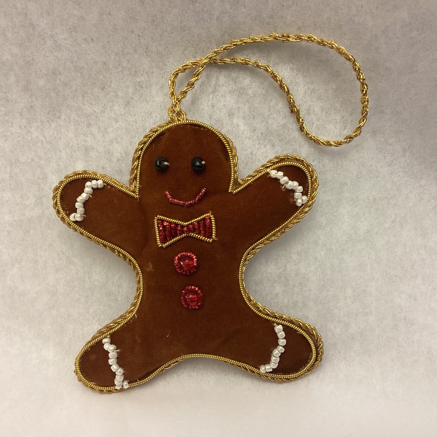Beaded Gingerbread Man Ornament