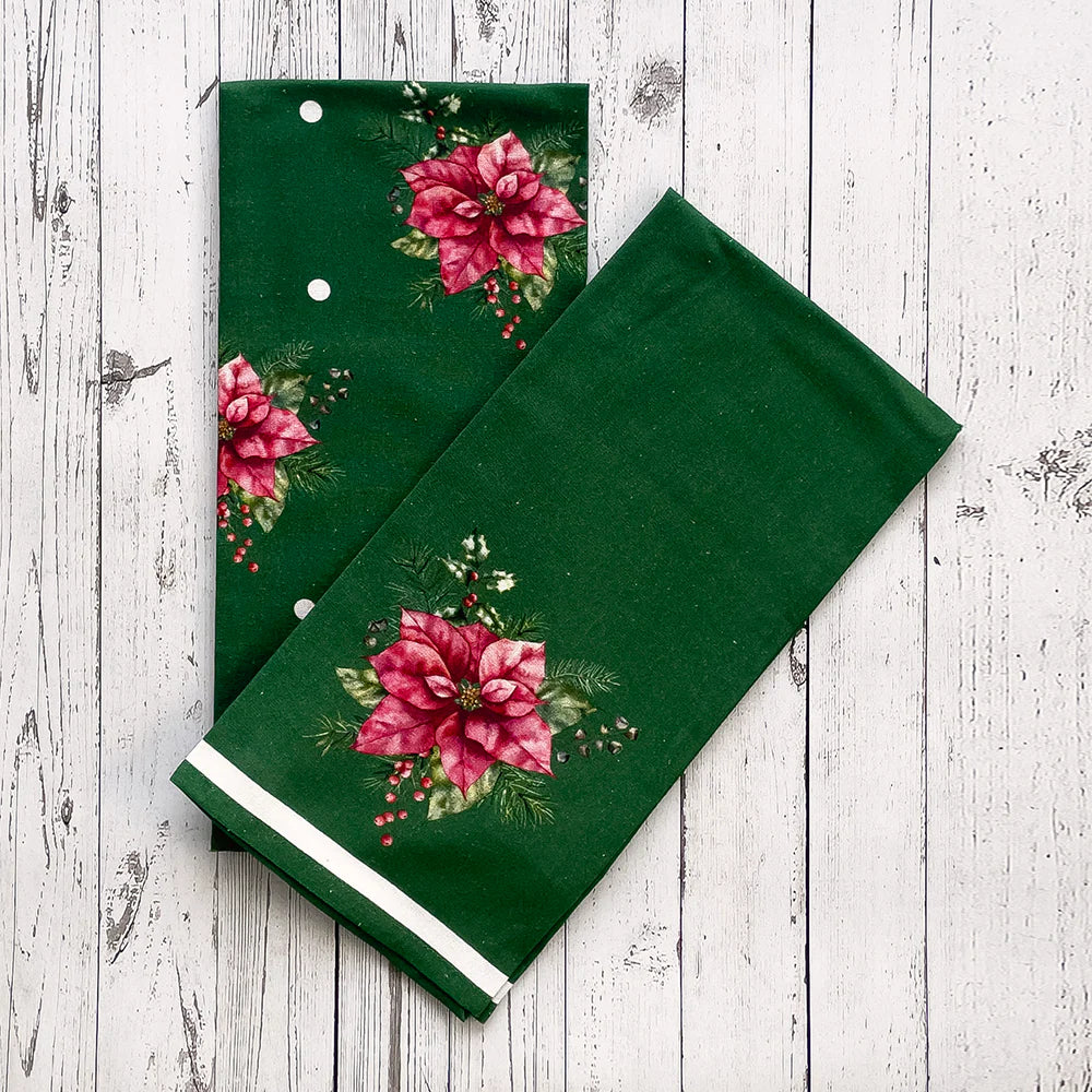 Poinsettia Bouquet Dot Flour sack Towel