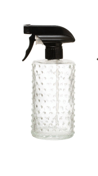 Embossed Glass Spray Bottle, Colorless