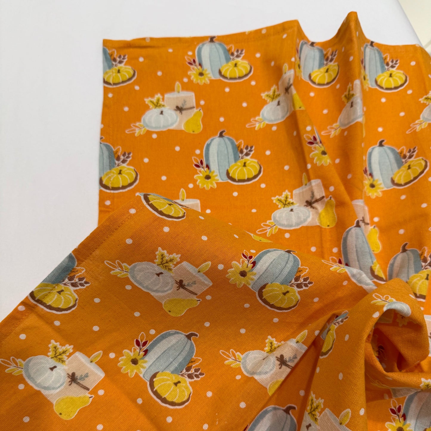 Fall Veggies Orange w/ White Dot Floursack Towel