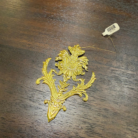 Gold Metal Flower Motif Ornament