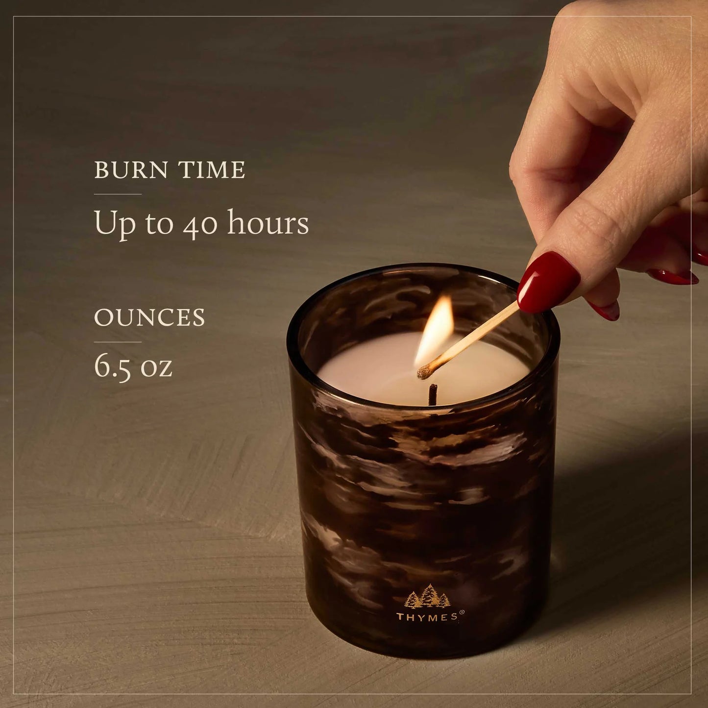 Thymes Noir Woods Aromatic Candle 6.5oz