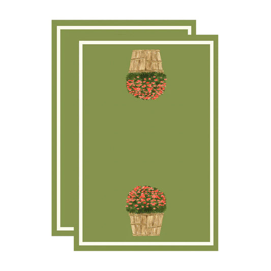 Flowers in a Barrel Flour Sack Towel