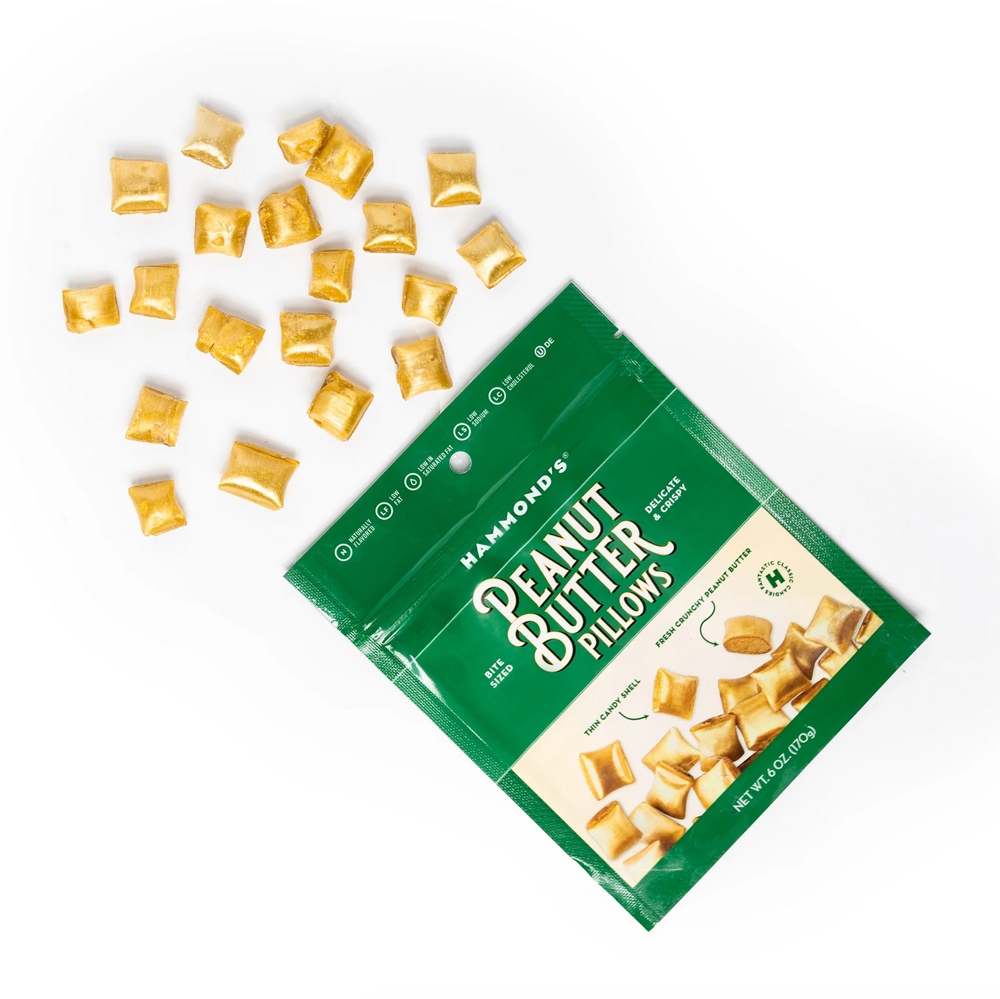 hammond's peanut butter pillows on a counter