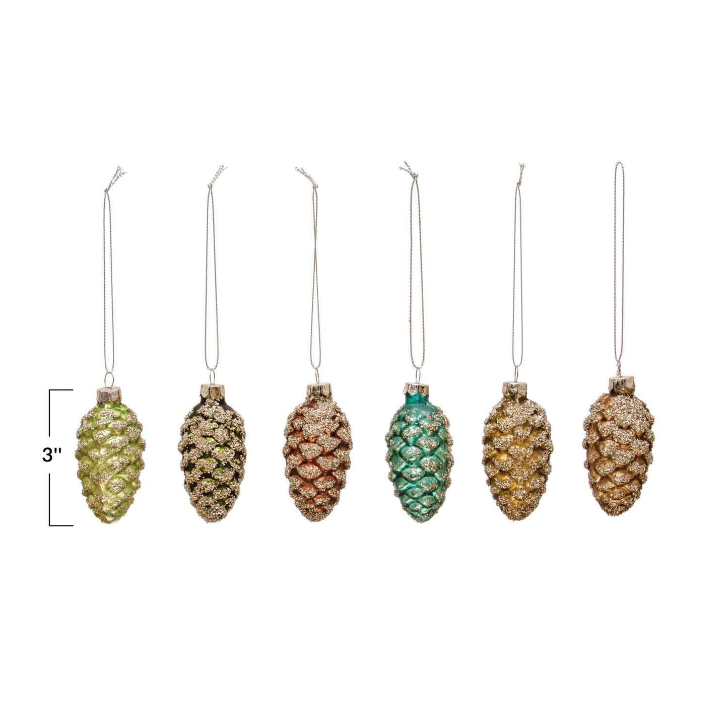 Glitter Pinecone Ornaments