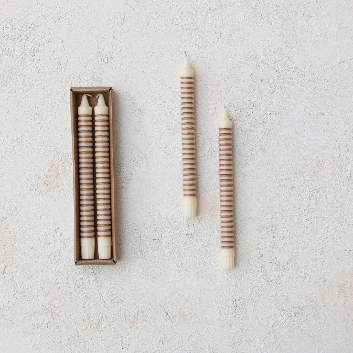 Tan Striped Taper 10"