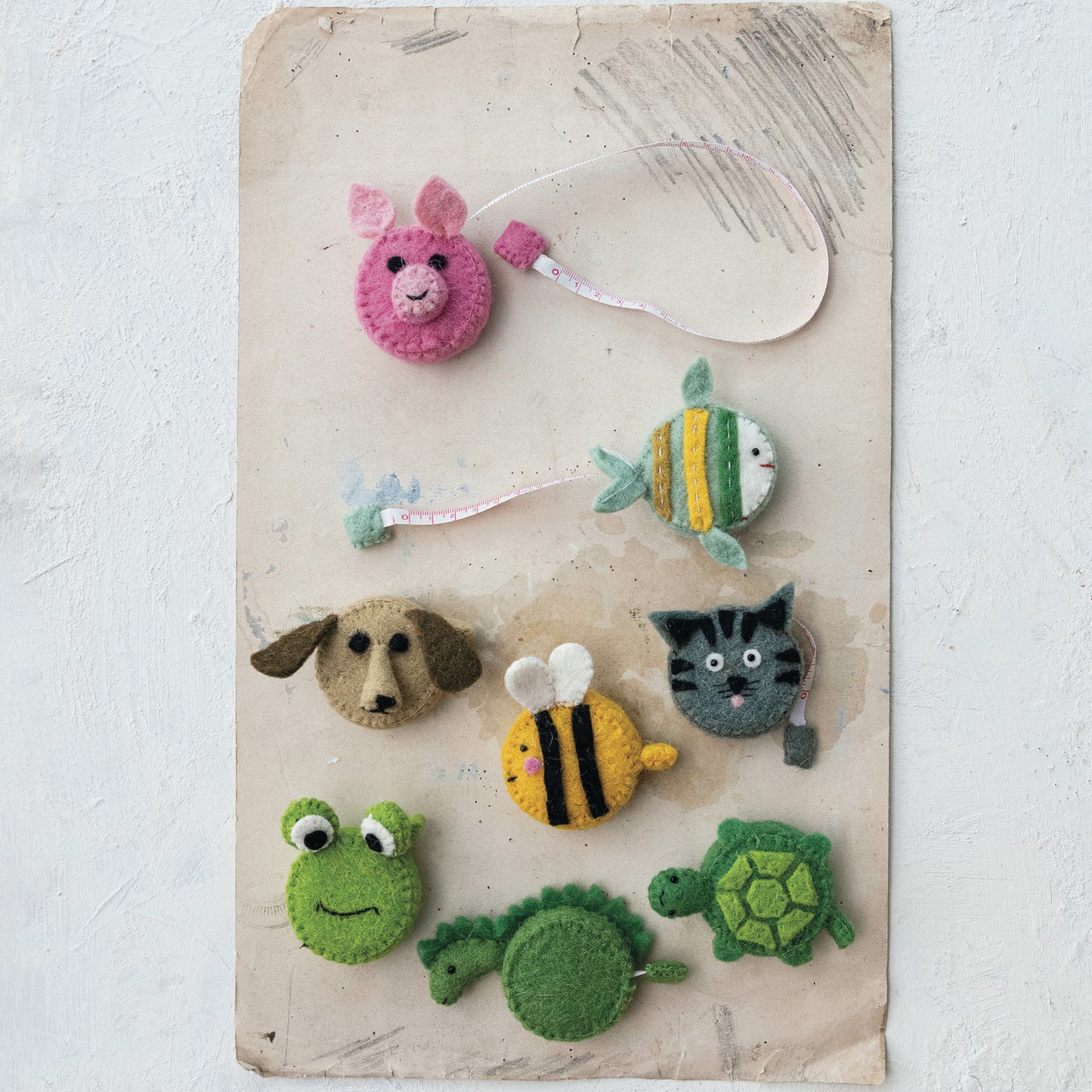 Wool Felt Animal Tape Measurer
