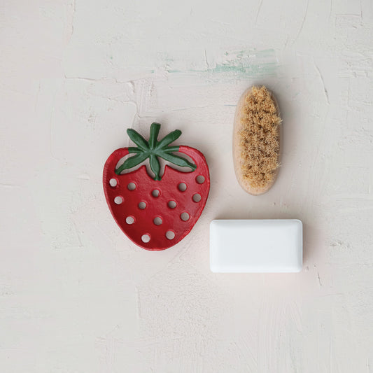 Cast Iron Strawberry Shaped Soap Dish