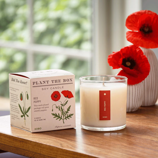 Plant The Box Red Poppy Candle 9oz