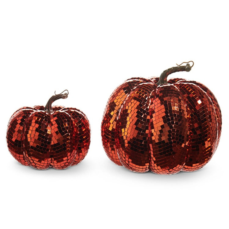 9" Orange Disco Pumpkins