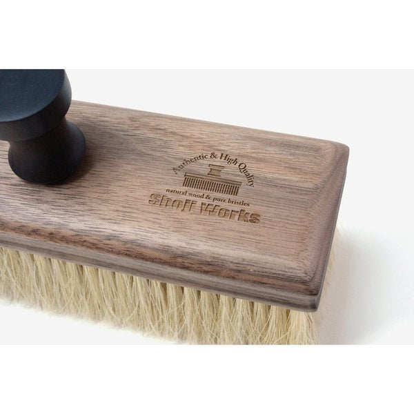Square Walnut and Ebony Horsehair Brush