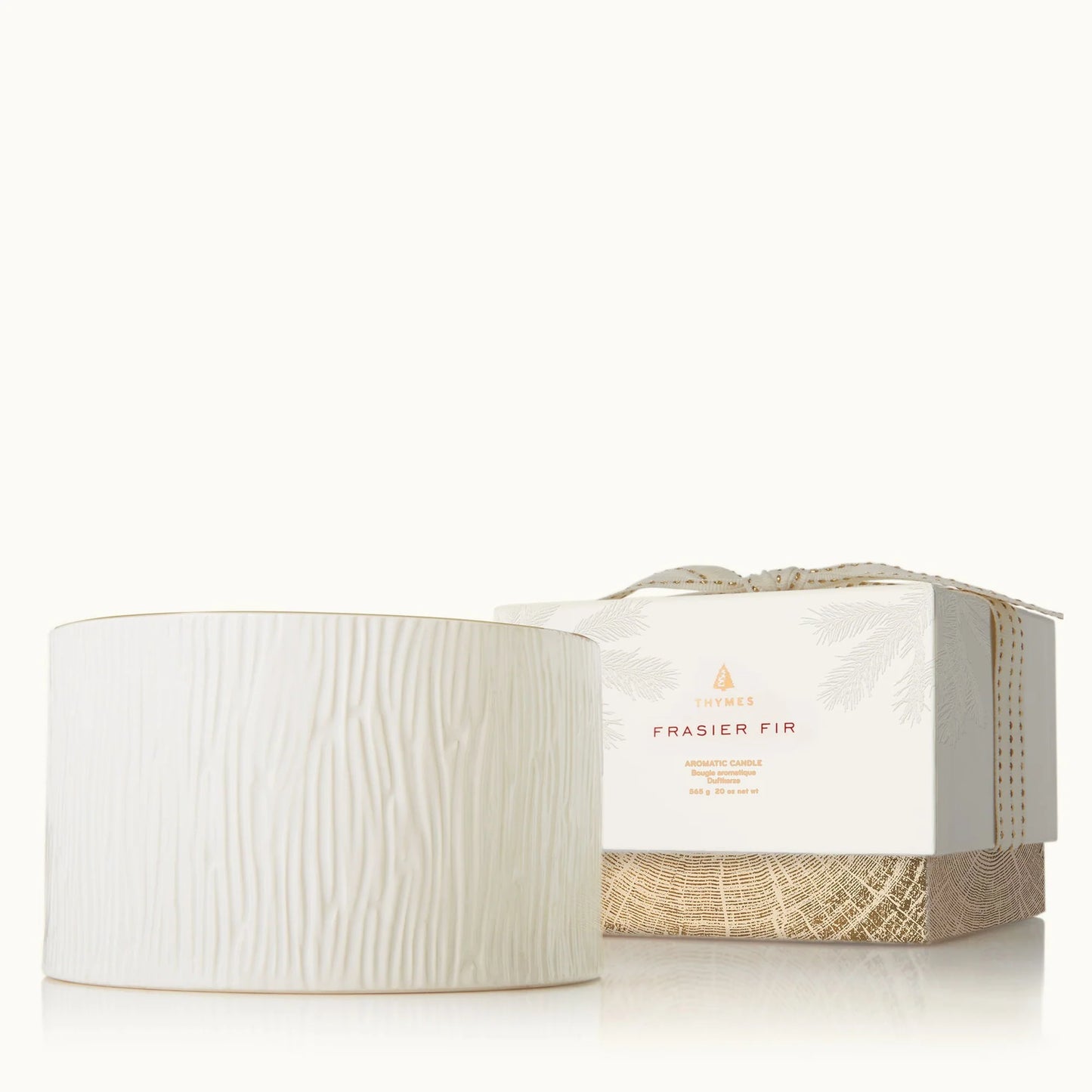Frasier Fir Gilded Wood Grain Ceramic Candle - 2 Sizes