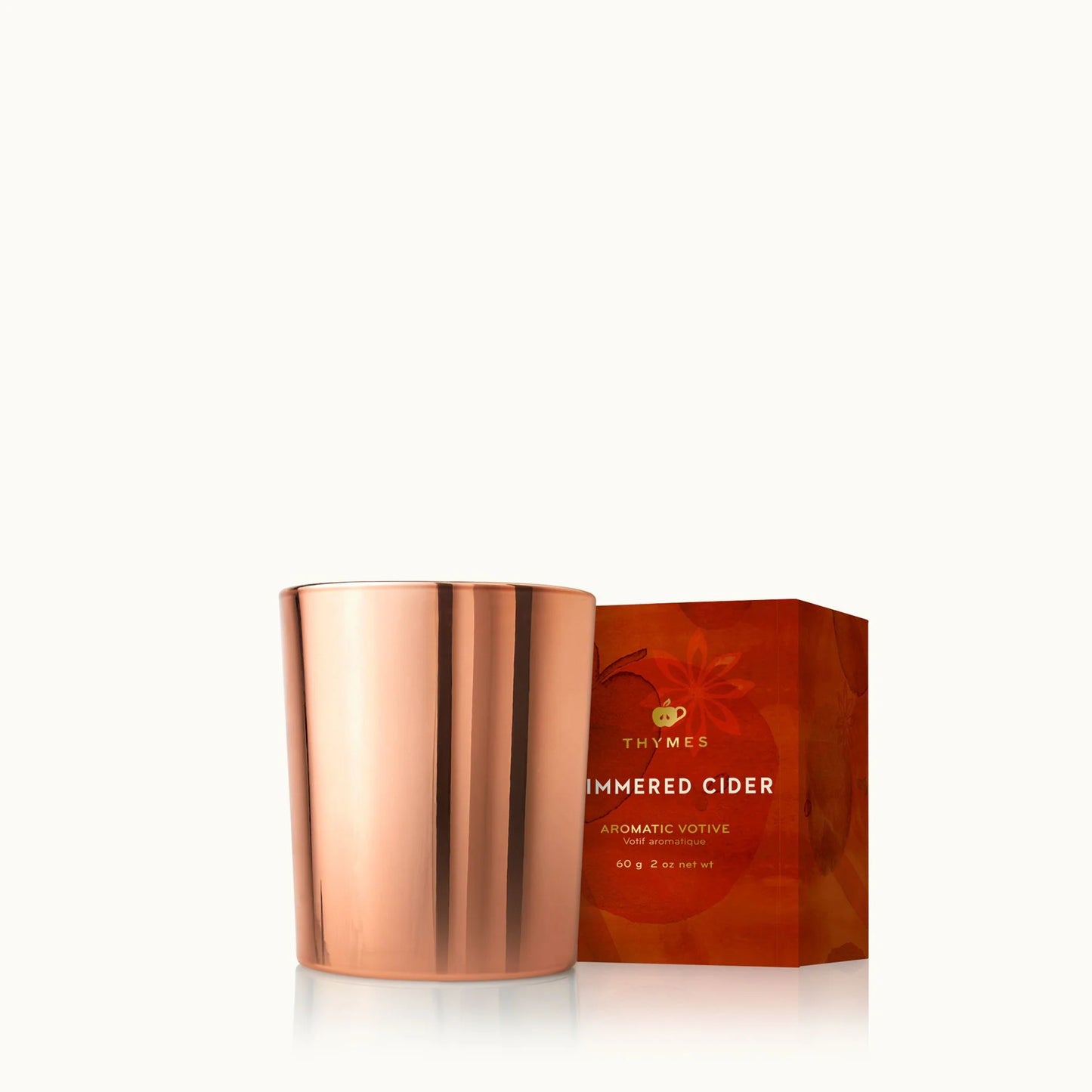 Thymes Simmered Cider Metallic Votive Candle