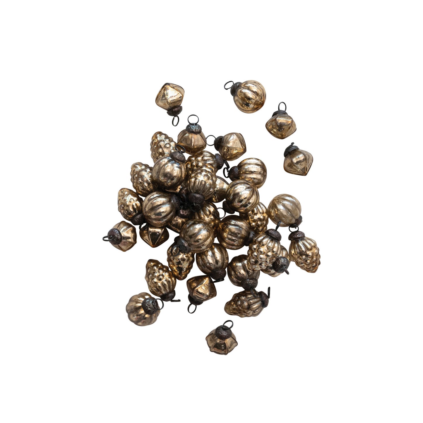 Pouch of Mercury Glass Ornaments
