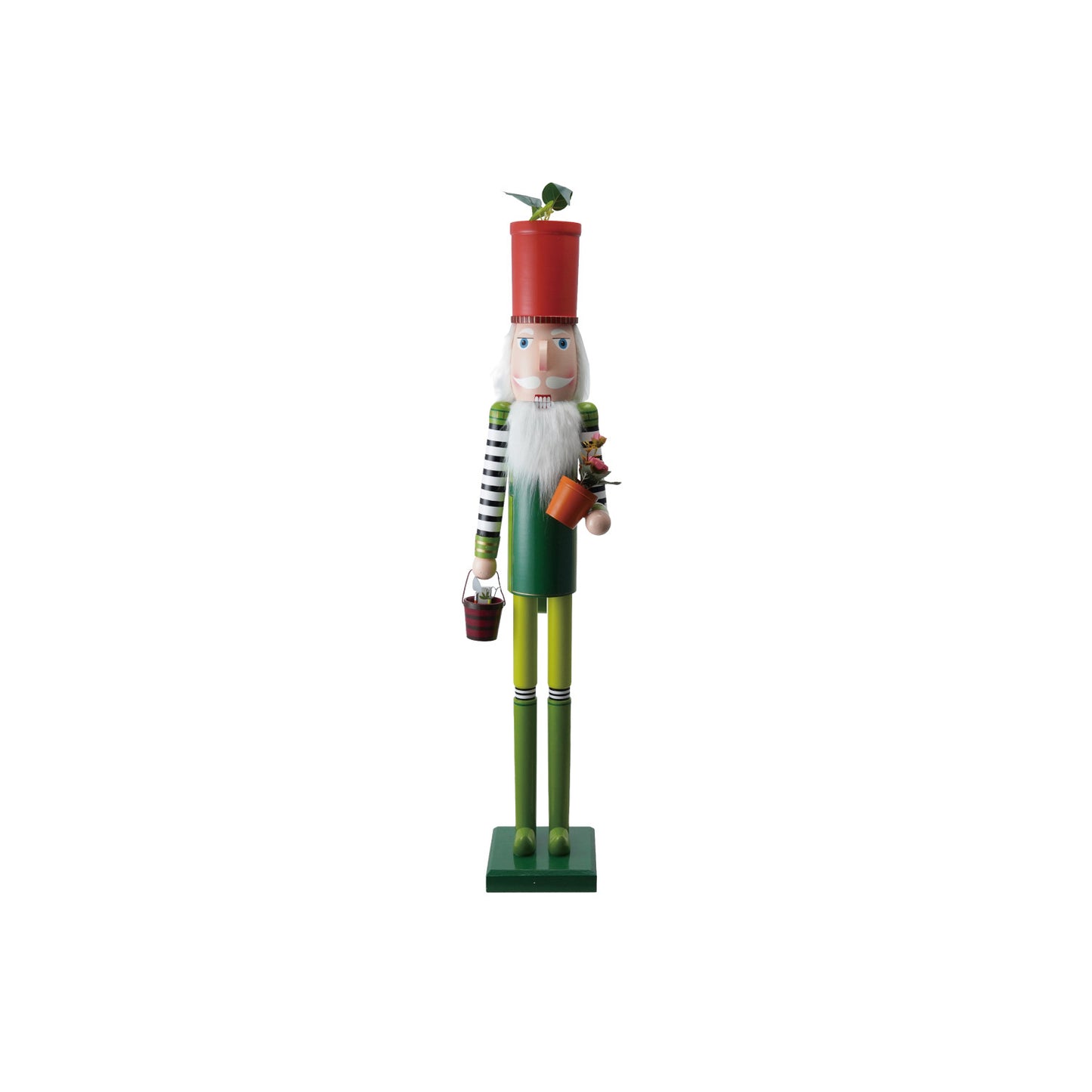 Wood Nutcracker with Flower Pots & Gardening Tools ©