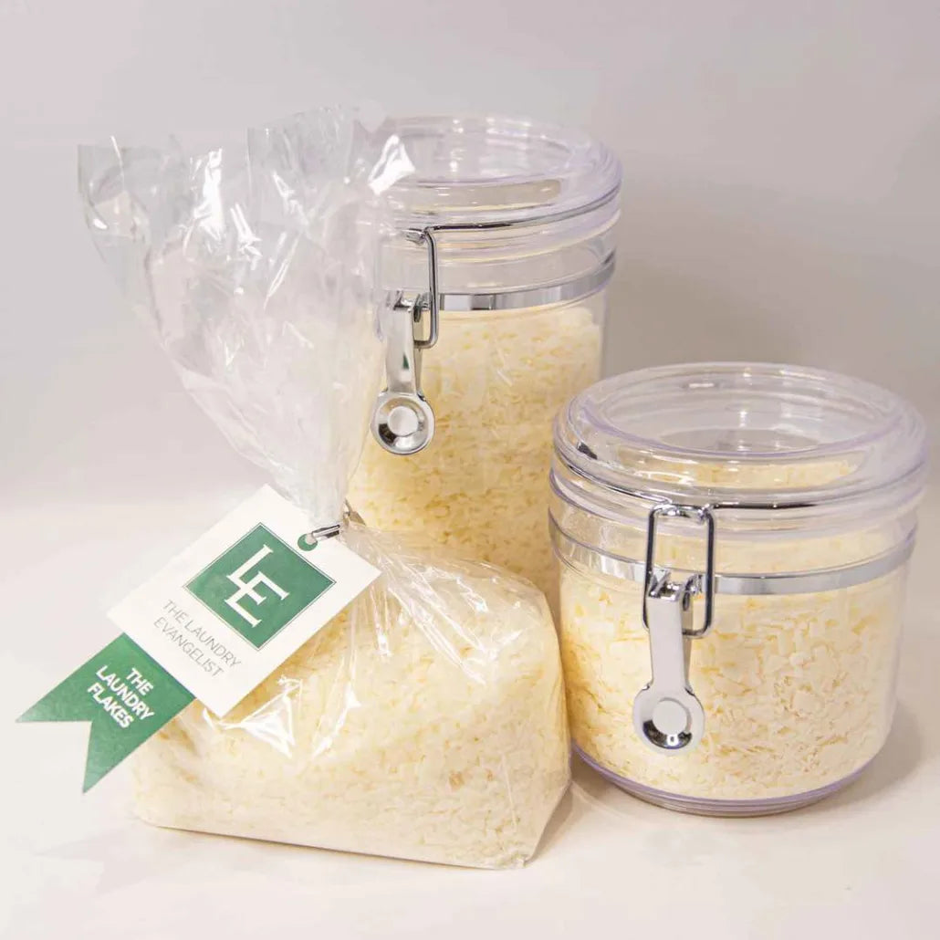 Laundry Evangelist Soap Flakes in Canisters