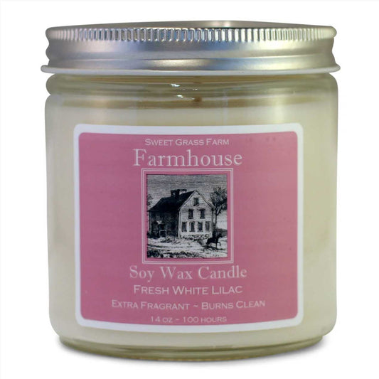 Farmhouse Large Soy Candles fresh white lilac
