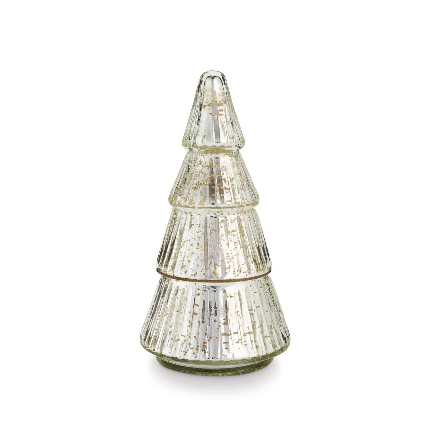 Balsam & Cedar Etched Mercury Glass Tree Candle