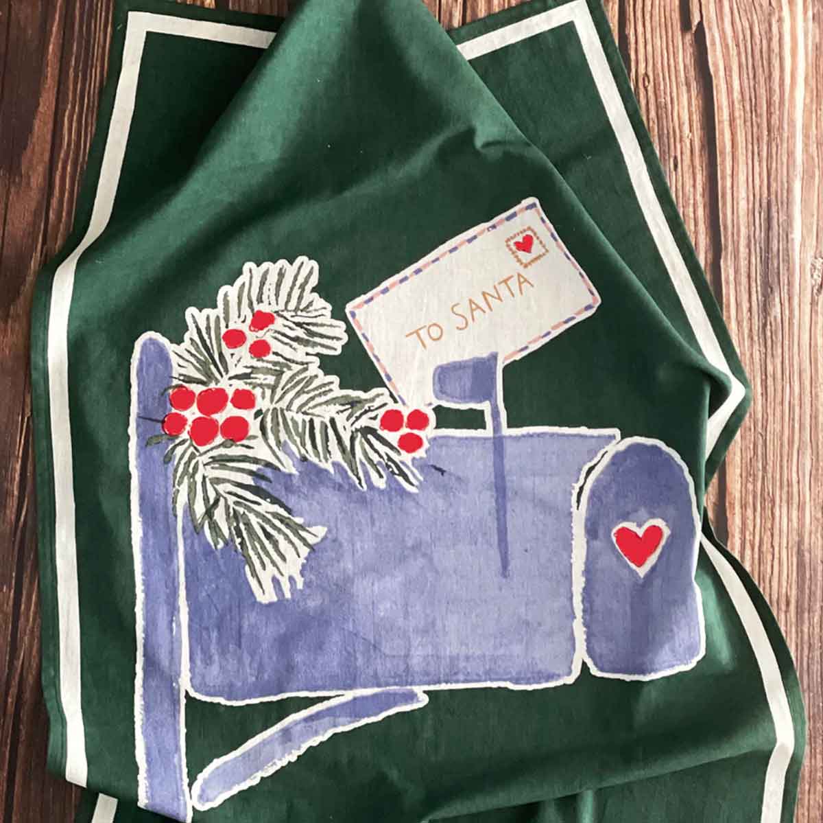 dear santa kitchen towel