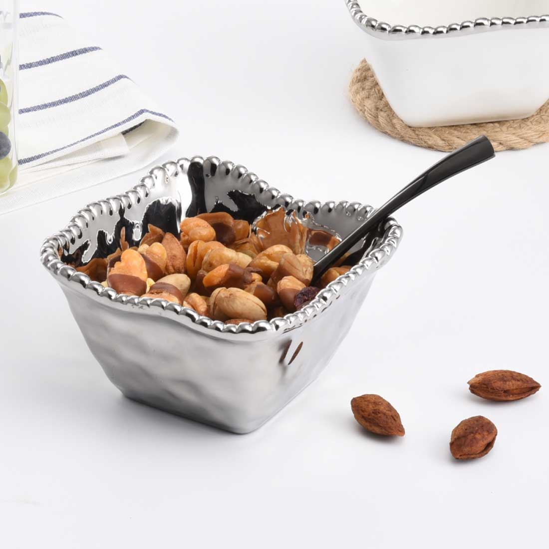 snack bowl silver