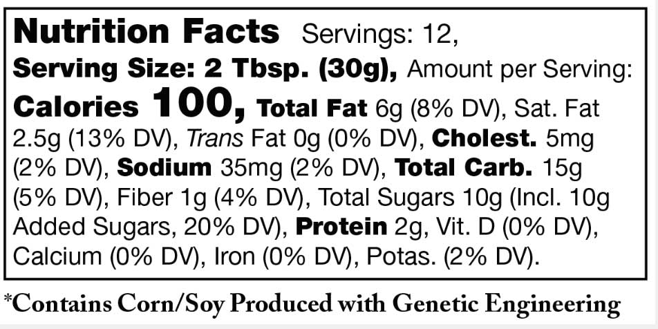 Chocolate Peanut Butter Sauce Nutrition