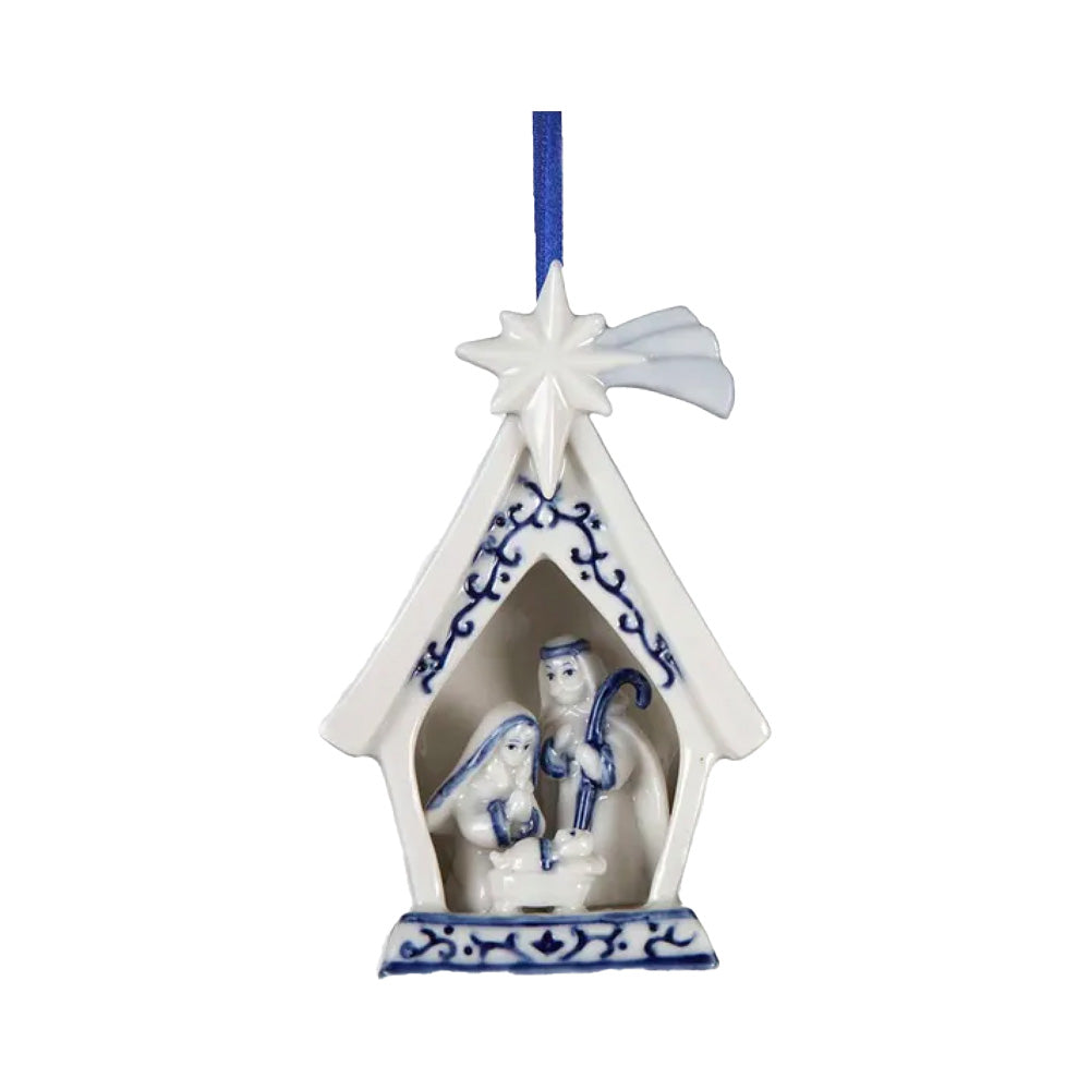 Delft Creche Holy Family Ornament