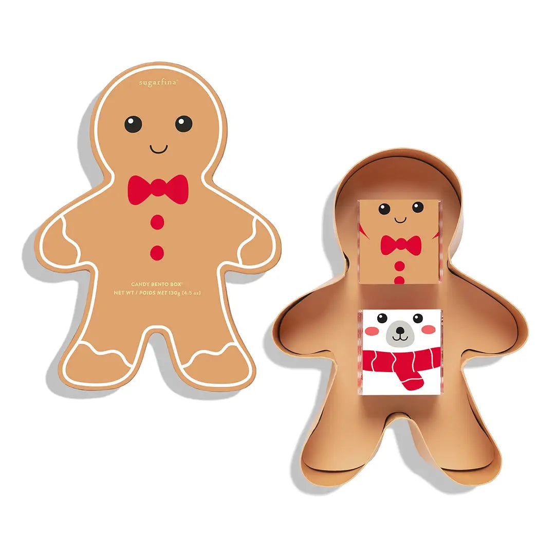 SUGARFINA Gingerbread Man 2-Piece Candy Bento Box