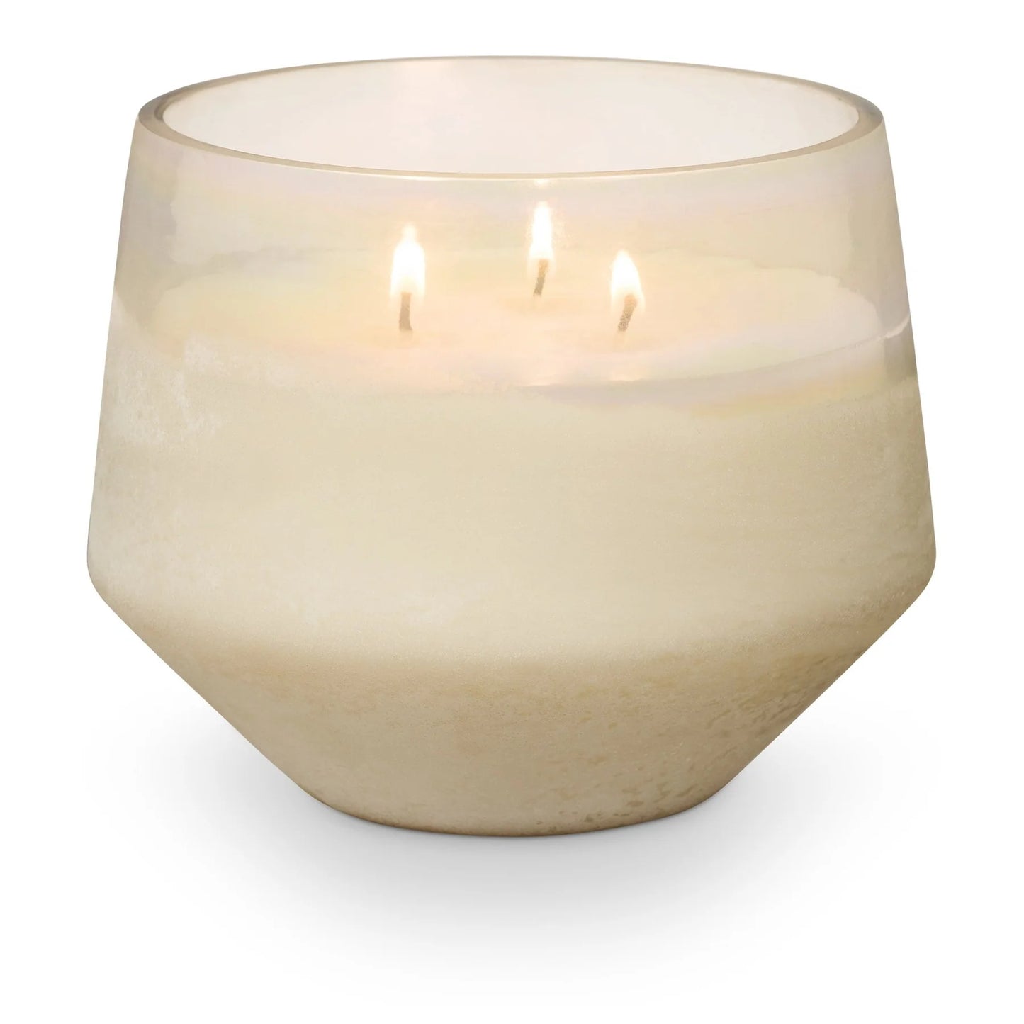 Winter White Large Baltic Glass 3-Wick Candle