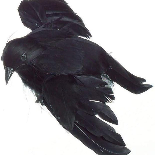 Black Feathered Crow Ornament
