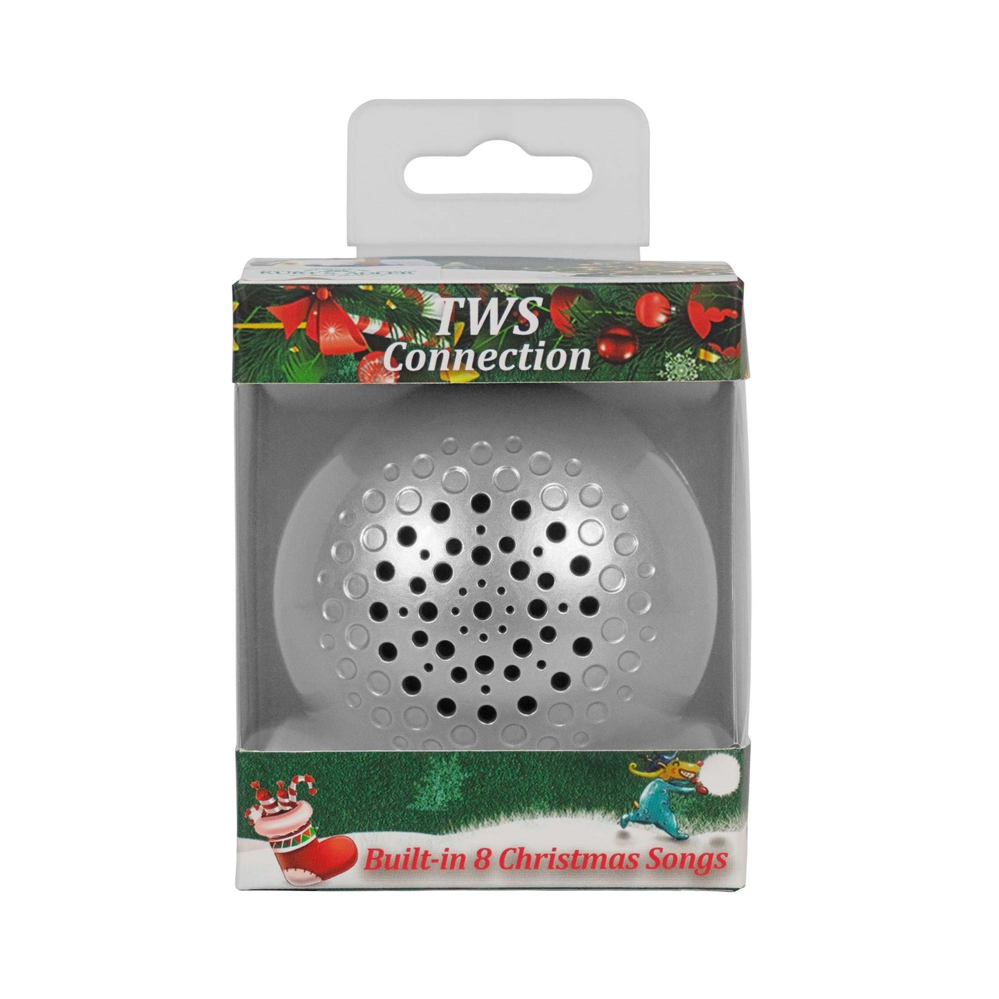 Silver Bluetooth Speaker Ball Ornament
