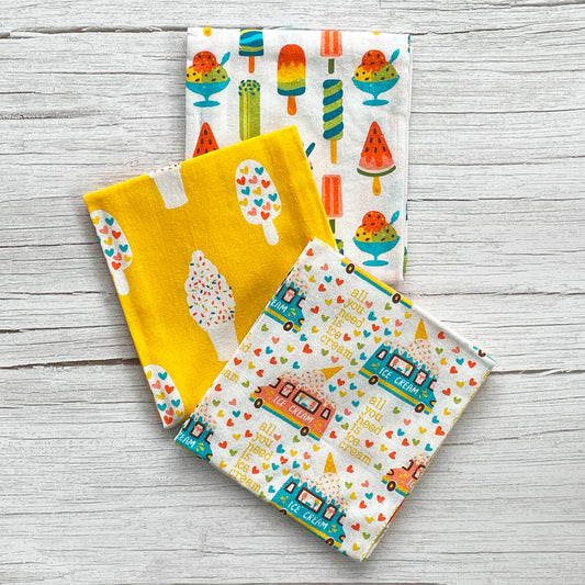Ice Cream Flour Sack Towel - 3 Styles