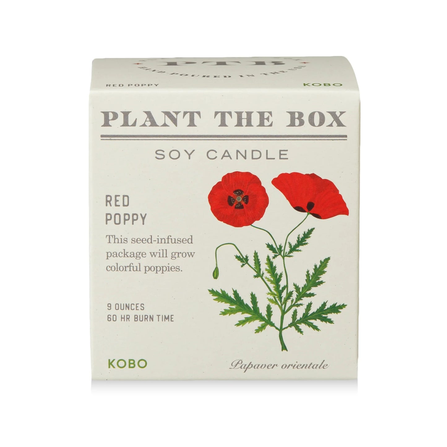 Plant The Box Red Poppy Candle 9oz