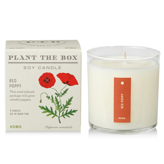 Plant The Box Red Poppy Candle 9oz