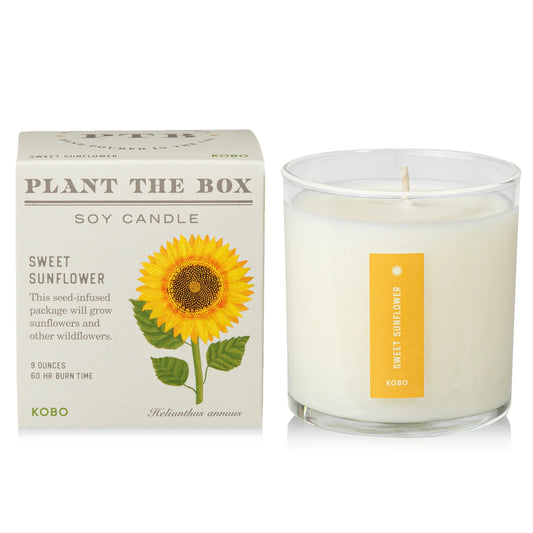Plant The Box Sweet Sunflower Candle 9oz