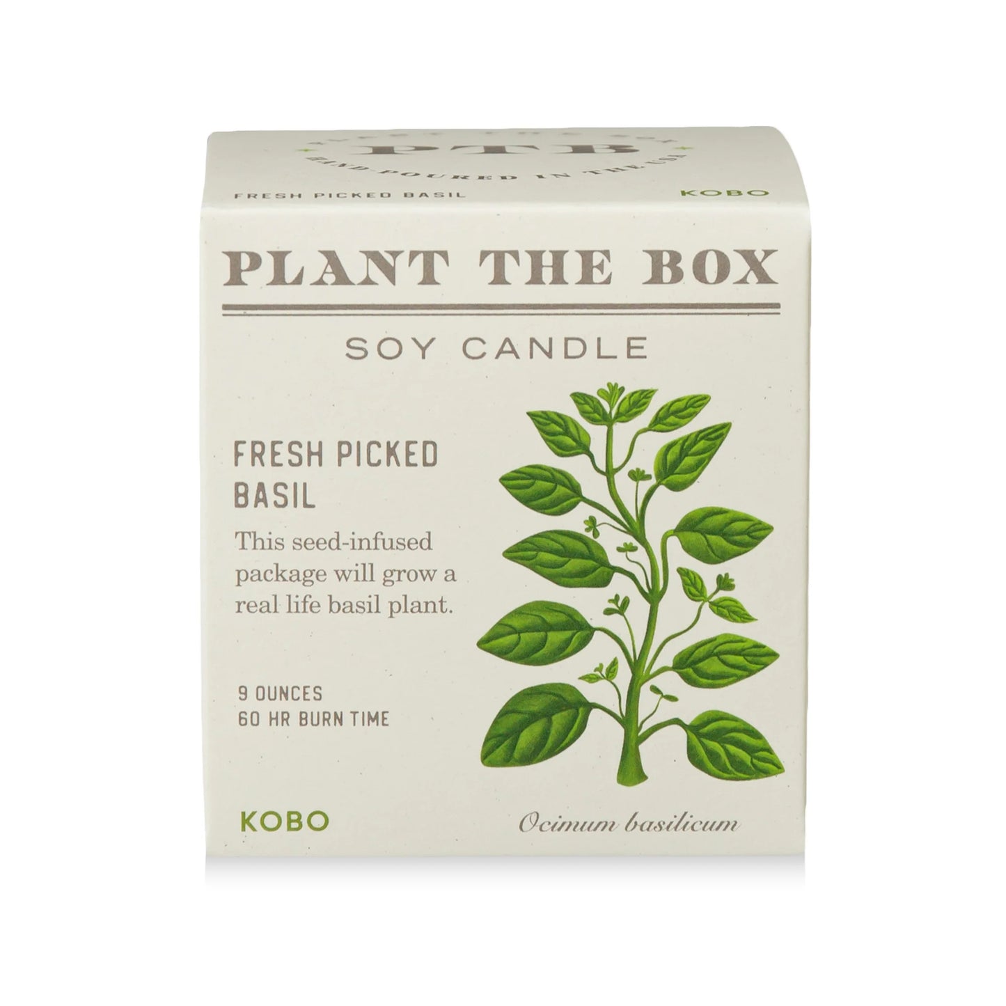 Plant The Box Fresh Picked Basil Candle 9oz