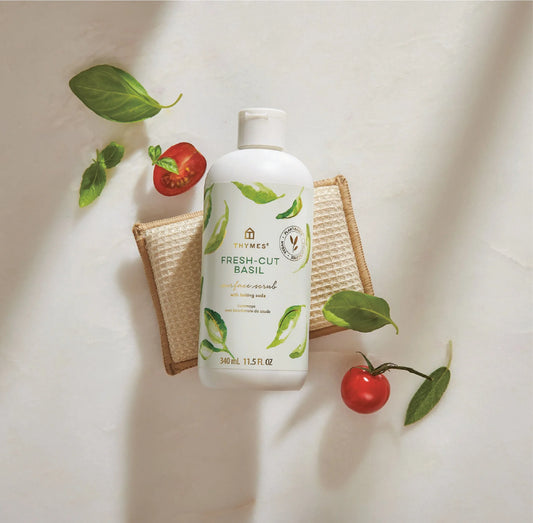 Thymes Fresh-Cut Basil Surface Scrub