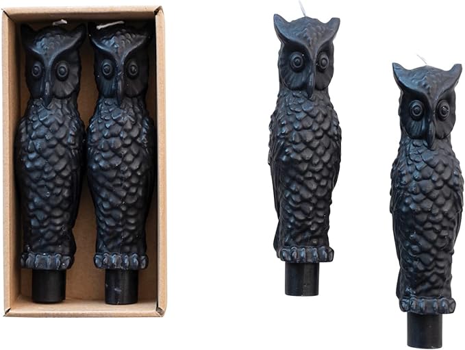 owl candle tapers