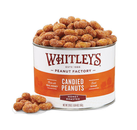 WHITLEY’S HONEY ROASTED VIRGINIA PEANUTS 12oz