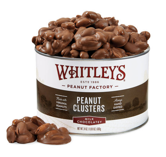 WHITLEY’S MILK CHOCOLATEY COVERED PEANUT CLUSTERS 10 oz