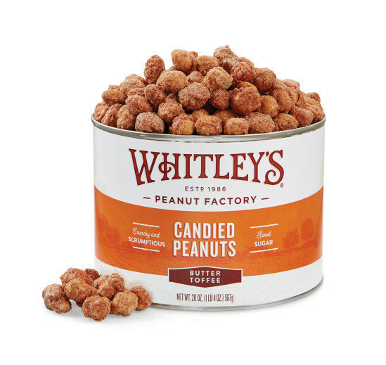 WHITLEY’S BUTTER TOFFEE PEANUTS 12 oz