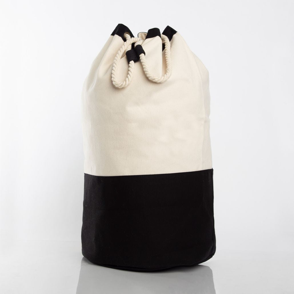 Two tone laundry duffle