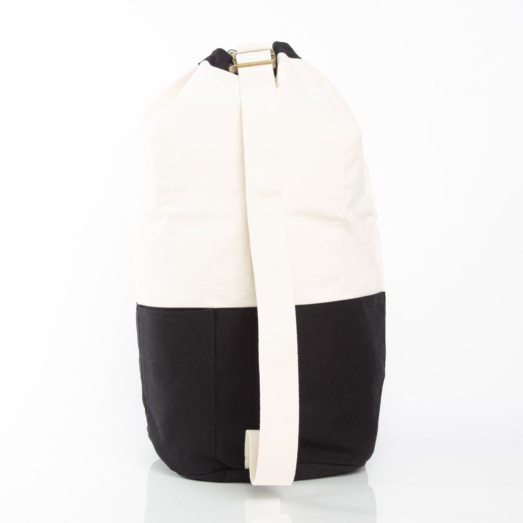 Laundry duffel with strap